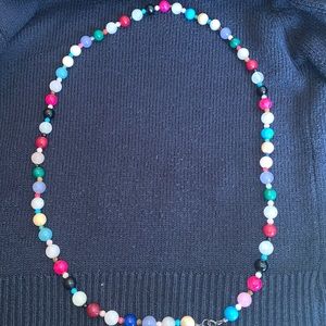 Beautiful precious stones multi color necklace 20”